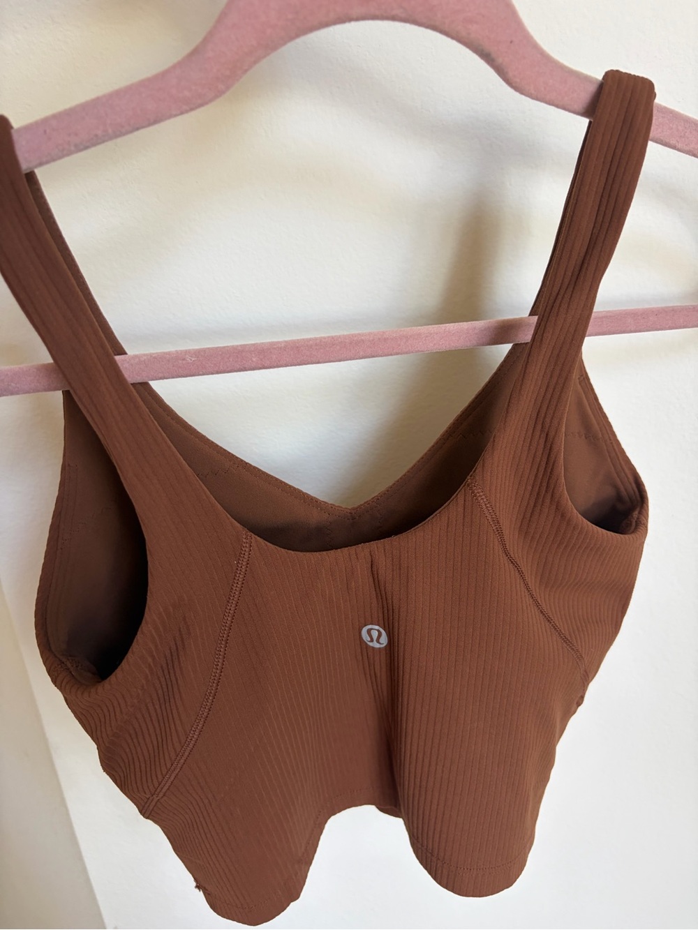 lululemon athletica Ribbed Chocolate Brown Scoop Bralette